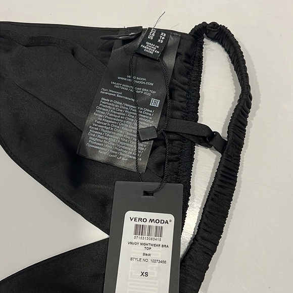 Vera MODA Black Joy Nightwear Bra Top and Shorts size XS - Picture 6 of 16